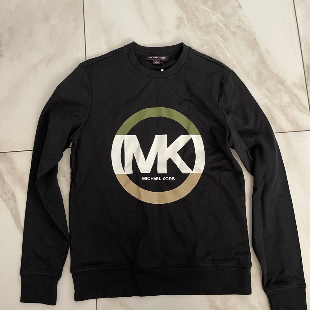 Michael Kors Black Crewneck Sweater with Logo